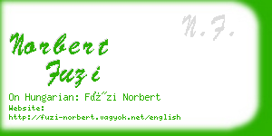 norbert fuzi business card